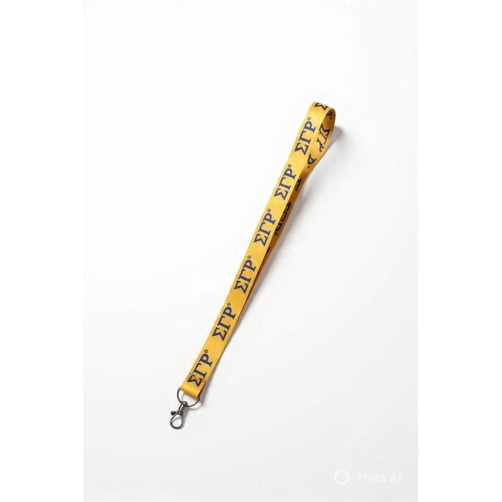 Sigma Gamma Rho Yellow Lanyard SGRho Greek Letter ID Badge Holder